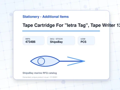 Tape Cartridge For "letra Tag", Tape Writer 12mm Green 91204 - Stationery - Additional Items - IMPA 473486 - UOM PCS