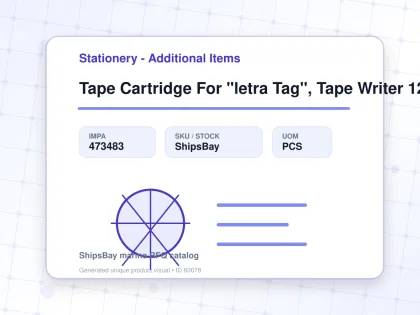 Tape Cartridge For "letra Tag", Tape Writer 12mm White 91201 - Stationery - Additional Items - IMPA 473483 - UOM PCS
