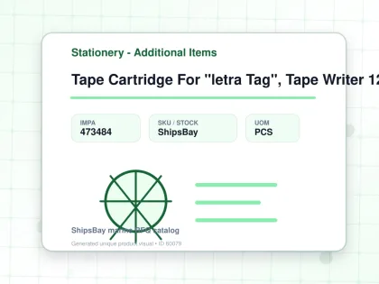 Tape Cartridge For "letra Tag", Tape Writer 12mm Yellow 91202 - Stationery - Additional Items - IMPA 473484 - UOM PCS