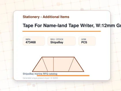 Tape For Name-land Tape Writer, W:12mm Green With Black Letter - Stationery - Additional Items - IMPA 473468 - UOM PCS