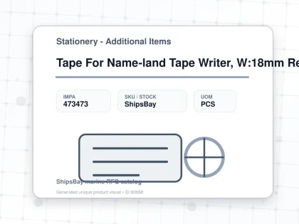 Tape For Name-land Tape Writer, W:18mm Red With Black Letter - Stationery - Additional Items - IMPA 473473 - UOM PCS