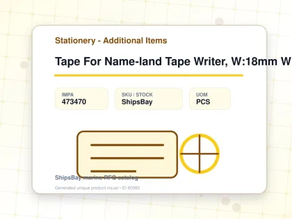 Tape For Name-land Tape Writer, W:18mm White With Black Letter - Stationery - Additional Items - IMPA 473470 - UOM PCS