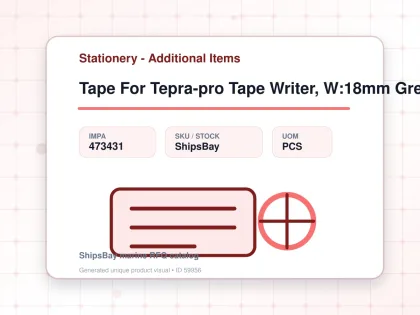 Tape For Tepra-pro Tape Writer, W:18mm Green With Black Letter - Stationery - Additional Items - IMPA 473431 - UOM PCS