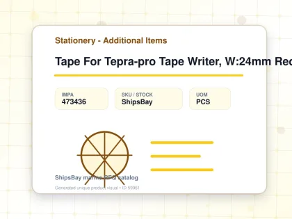 Tape For Tepra-pro Tape Writer, W:24mm Red With Black Letter - Stationery - Additional Items - IMPA 473436 - UOM PCS