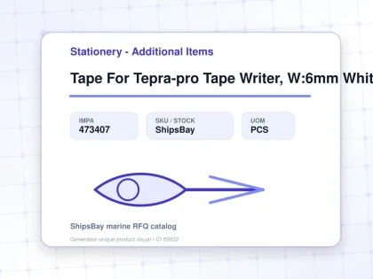 Tape For Tepra-pro Tape Writer, W:6mm White With Red Letter - Stationery - Additional Items - IMPA 473407 - UOM PCS