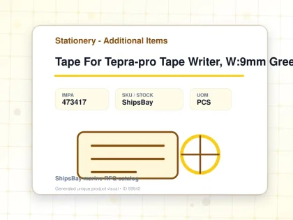 Tape For Tepra-pro Tape Writer, W:9mm Green With Black Letter - Stationery - Additional Items - IMPA 473417 - UOM PCS