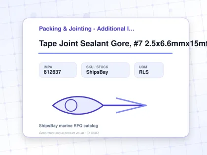 Tape Joint Sealant Gore, #7 2.5x6.6mmx15mtr - Packing & Jointing - Additional Items - IMPA 812637 - UOM RLS