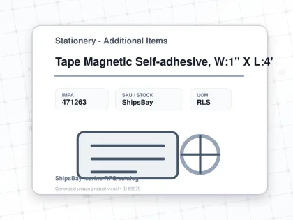 Tape Magnetic Self-adhesive, W:1" X L:4' - Stationery - Additional Items - IMPA 471263 - UOM RLS