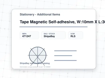 Tape Magnetic Self-adhesive, W:10mm X L:30mtr - Stationery - Additional Items - IMPA 471247 - UOM RLS