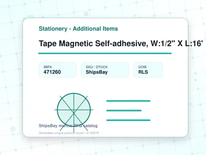 Tape Magnetic Self-adhesive, W:1/2" X L:16' - Stationery - Additional Items - IMPA 471260 - UOM RLS