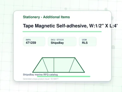 Tape Magnetic Self-adhesive, W:1/2" X L:4' - Stationery - Additional Items - IMPA 471259 - UOM RLS