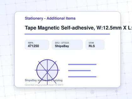 Tape Magnetic Self-adhesive, W:12.5mm X L:30mtr - Stationery - Additional Items - IMPA 471250 - UOM RLS