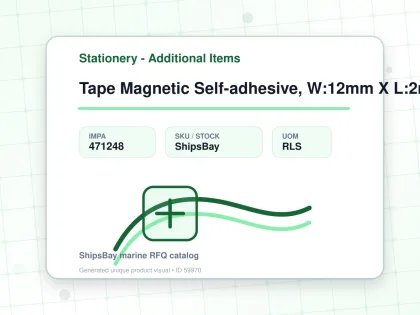 Tape Magnetic Self-adhesive, W:12mm X L:2mtr - Stationery - Additional Items - IMPA 471248 - UOM RLS