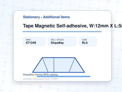 Tape Magnetic Self-adhesive, W:12mm X L:5mtr - Stationery - Additional Items - IMPA 471249 - UOM RLS