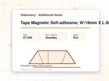 Tape Magnetic Self-adhesive, W:19mm X L:8mtr W/dispenser - Stationery - Additional Items - IMPA 471255 - UOM RLS