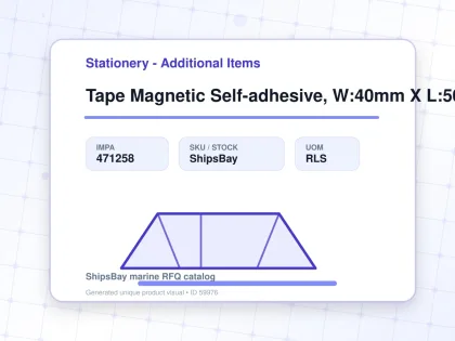 Tape Magnetic Self-adhesive, W:40mm X L:50mtr - Stationery - Additional Items - IMPA 471258 - UOM RLS