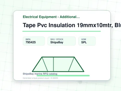 Tape Pvc Insulation 19mmx10mtr, Blue - Electrical Equipment - Additional Items - IMPA 795425 - UOM SPL