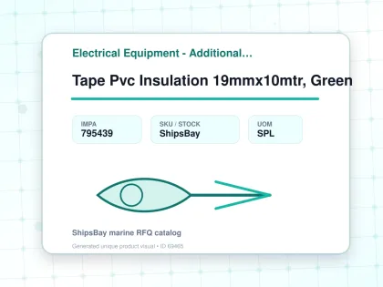 Tape Pvc Insulation 19mmx10mtr, Green - Electrical Equipment - Additional Items - IMPA 795439 - UOM SPL