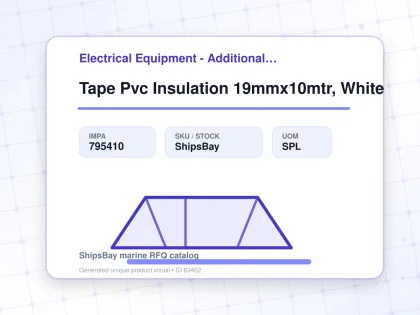 Tape Pvc Insulation 19mmx10mtr, White - Electrical Equipment - Additional Items - IMPA 795410 - UOM SPL