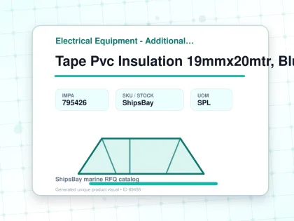Tape Pvc Insulation 19mmx20mtr, Blue - Electrical Equipment - Additional Items - IMPA 795426 - UOM SPL