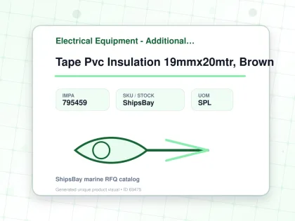 Tape Pvc Insulation 19mmx20mtr, Brown - Electrical Equipment - Additional Items - IMPA 795459 - UOM SPL