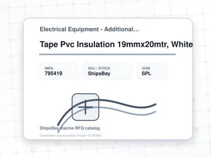 Tape Pvc Insulation 19mmx20mtr, White - Electrical Equipment - Additional Items - IMPA 795419 - UOM SPL