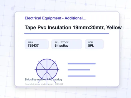 Tape Pvc Insulation 19mmx20mtr, Yellow - Electrical Equipment - Additional Items - IMPA 795437 - UOM SPL