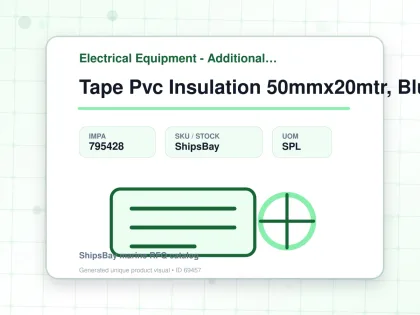Tape Pvc Insulation 50mmx20mtr, Blue - Electrical Equipment - Additional Items - IMPA 795428 - UOM SPL