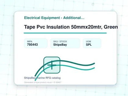 Tape Pvc Insulation 50mmx20mtr, Green - Electrical Equipment - Additional Items - IMPA 795443 - UOM SPL