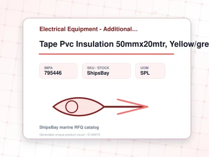 Tape Pvc Insulation 50mmx20mtr, Yellow/green - Electrical Equipment - Additional Items - IMPA 795446 - UOM SPL