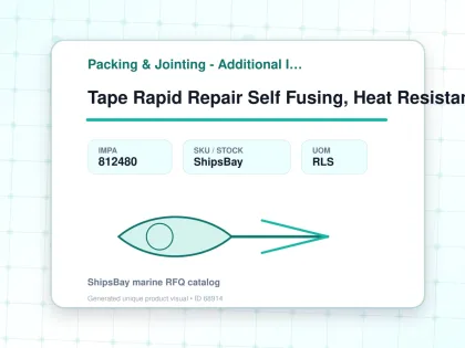 Tape Rapid Repair Self Fusing, Heat Resistance 25mmx11mtr - Packing & Jointing - Additional Items - IMPA 812480 - UOM RLS