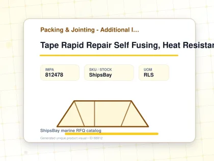 Tape Rapid Repair Self Fusing, Heat Resistance 25mmx2mtr - Packing & Jointing - Additional Items - IMPA 812478 - UOM RLS