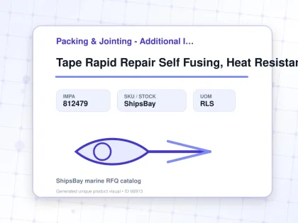 Tape Rapid Repair Self Fusing, Heat Resistance 25mmx5mtr - Packing & Jointing - Additional Items - IMPA 812479 - UOM RLS