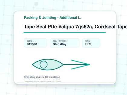 Tape Seal Ptfe Valqua 7gs62a, Cordseal Tape 20x1.0mmx15mtr - Packing & Jointing - Additional Items - IMPA 812581 - UOM RLS