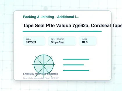 Tape Seal Ptfe Valqua 7gs62a, Cordseal Tape 20x3.0mmx5mtr - Packing & Jointing - Additional Items - IMPA 812583 - UOM RLS