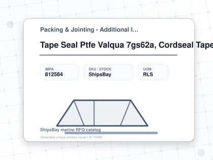 Tape Seal Ptfe Valqua 7gs62a, Cordseal Tape 30x1.0mmx15mtr - Packing & Jointing - Additional Items - IMPA 812584 - UOM RLS