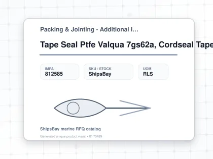 Tape Seal Ptfe Valqua 7gs62a, Cordseal Tape 30x2.0mmx5mtr - Packing & Jointing - Additional Items - IMPA 812585 - UOM RLS