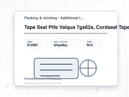 Tape Seal Ptfe Valqua 7gs62a, Cordseal Tape 50x1.0mmx15mtr - Packing & Jointing - Additional Items - IMPA 812587 - UOM RLS