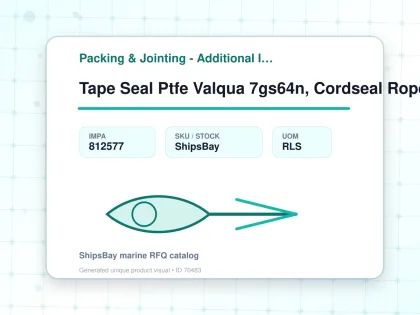 Tape Seal Ptfe Valqua 7gs64n, Cordseal Rope 10mm Diax5mtr - Packing & Jointing - Additional Items - IMPA 812577 - UOM RLS