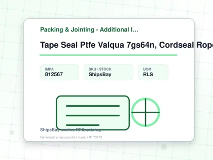 Tape Seal Ptfe Valqua 7gs64n, Cordseal Rope 2mm Diax40mtr - Packing & Jointing - Additional Items - IMPA 812567 - UOM RLS