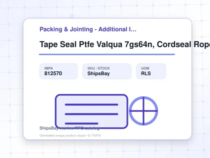 Tape Seal Ptfe Valqua 7gs64n, Cordseal Rope 8mm Diax7mtr - Packing & Jointing - Additional Items - IMPA 812570 - UOM RLS