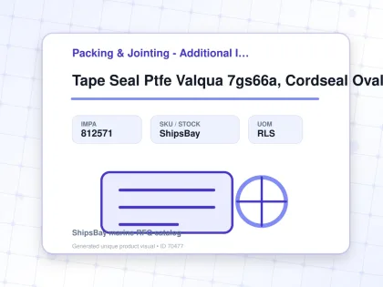 Tape Seal Ptfe Valqua 7gs66a, Cordseal Oval 3x1.5mmx30mtr - Packing & Jointing - Additional Items - IMPA 812571 - UOM RLS