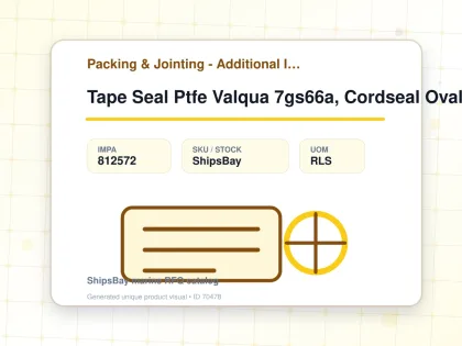 Tape Seal Ptfe Valqua 7gs66a, Cordseal Oval 6x3.0mmx15mtr - Packing & Jointing - Additional Items - IMPA 812572 - UOM RLS