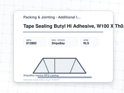 Tape Sealing Butyl Hi Adhesive, W100 X Th0.6mm X 10mtr - Packing & Jointing - Additional Items - IMPA 812882 - UOM RLS