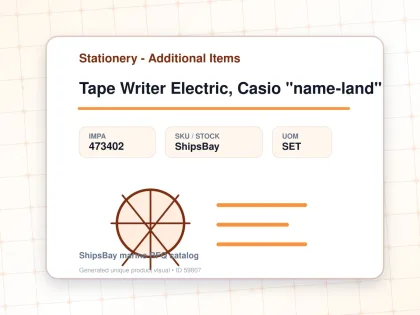 Tape Writer Electric, Casio "name-land" - Stationery - Additional Items - IMPA 473402 - UOM SET