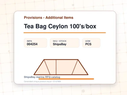 Tea Bag Ceylon 100's/box - Provisions - Additional Items - IMPA 004254 - UOM PCS