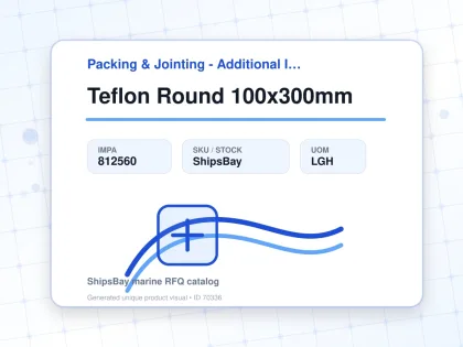 Teflon Round 100x300mm - Packing & Jointing - Additional Items - IMPA 812560 - UOM LGH