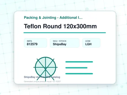 Teflon Round 120x300mm - Packing & Jointing - Additional Items - IMPA 812579 - UOM LGH
