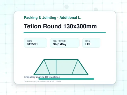 Teflon Round 130x300mm - Packing & Jointing - Additional Items - IMPA 812590 - UOM LGH