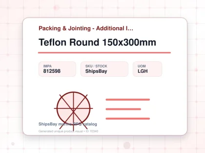 Teflon Round 150x300mm - Packing & Jointing - Additional Items - IMPA 812598 - UOM LGH